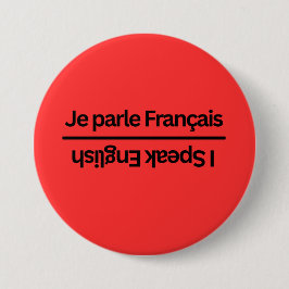 Umdrehbare zweisprachige französisch-englische "Ic Button