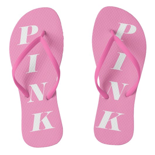 umdrehe Flops, ähnlich wie Havaianas®- PINK Badesandalen (Fußbett)