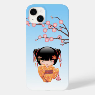 Ume Kokeshi Doll - Japanisch Geisha Girl Blue Case-Mate iPhone 14 Plus Hülle