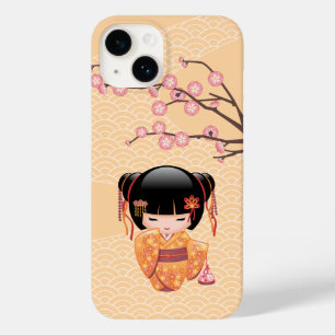 Ume Kokeshi Doll - Japanisch Peach Geisha Girl Case-Mate iPhone 14 Hülle
