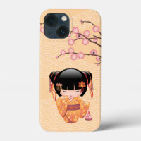 Ume Kokeshi Doll - Japanisch Peach Geisha Girl