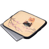 Ume Kokeshi Doll - Japanisch Peach Geisha Girl Laptopschutzhülle (Vorne Knopf)