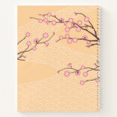 Ume Kokeshi Doll - Japanisch Peach Geisha Girl Notizblock (Rückseite)