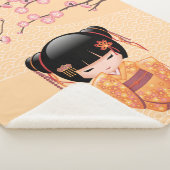 Ume Kokeshi Doll - Japanisch Peach Geisha Girl Sherpadecke (3/4)