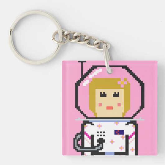 Umeko Space Colony NFT #5 Momoka keychain Schlüsselanhänger (Vorderseite)