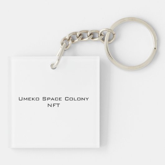 Umeko Space Colony NFT #5 Momoka keychain Schlüsselanhänger (Rückseite)