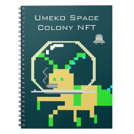 Umeko Space Colony NFT #5 Pome Notebook ノ  3 ト ク Notizblock (Vorderseite)