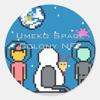 Umeko Space Colony NFT Runder Aufkleber