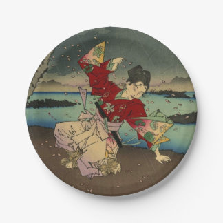 Umewaka in dem Sumida Fluss (2: 3) Pappteller