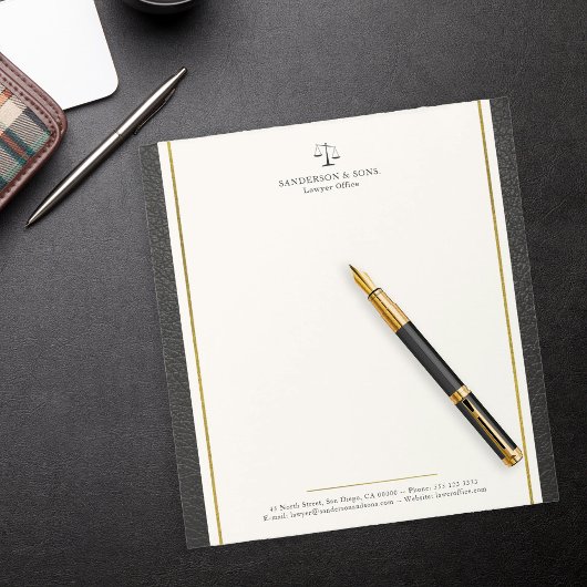 Umfang der Anwaltskanzlei der Justiz beruflich Notizblock