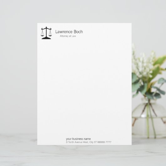 Umfang der Justiz (Gesetz) Briefkopf (Stehend Vorderseite)