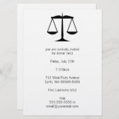 Umfang der Justiz (Gesetz) Einladung (Vorne/Hinten)