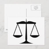 Umfang der Justiz (Gesetz) Postkarte (Vorne/Hinten)