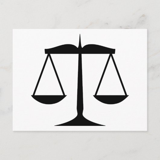 Umfang der Justiz (Gesetz) Postkarte (Vorderseite)