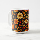 Umfang des Erntedanks im Herbst Kaffeetasse (Vorderseite Links)