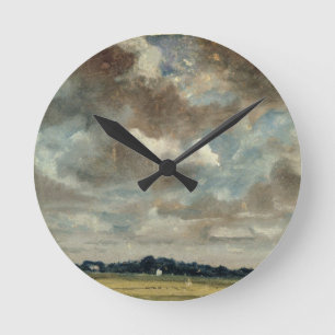 Umfangreiche Landschaft John Constables   mit Runde Wanduhr