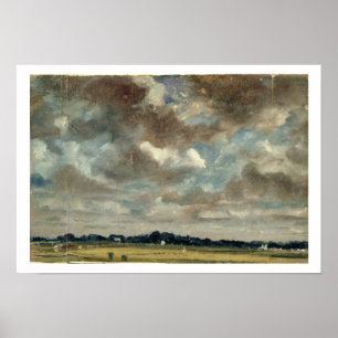 Umfangreiche Landschaft mit grauen Wolken, c.1821 Poster