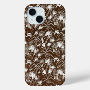 Umfasse Vintage-Eleganz: Weiße Palmen Case-Mate iPhone Hülle