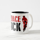 Umfassen Sie sind zum Kotzen (Radfahren) Zweifarbige Tasse (VorderseiteRechts)