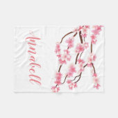 Umfassende Frühlings-Blumen-personalisierter Name Fleecedecke (Vorderseite (Horizontal))