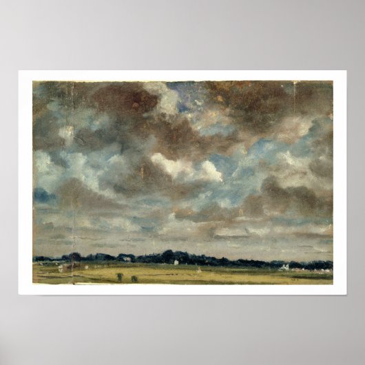 Umfassende Landschaft mit grauen Wolken, c.1821 (Ö Poster (Vorne)