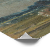 Umfassende Landschaft mit grauen Wolken Poster (Ecke)