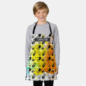Umfassende Print-Schürze für den Farbdruck von Spr Schürze (Getragen)