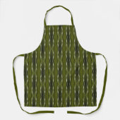 Umfassende Schürze - Olive Silver Retro (Vorderseite)