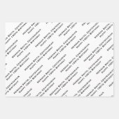 Umfassender Ausdruck des Meldungsmusters - Schwarz Geschenkpapier Set (Vorderseite 2)