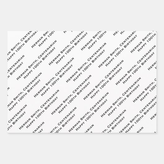 Umfassender Ausdruck des Meldungsmusters - Schwarz Geschenkpapier Set (Vorderseite 2)