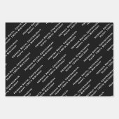 Umfassender Ausdruck des Meldungsmusters - Schwarz Geschenkpapier Set (Vorderseite 2)