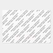 Umfassender Ausdruck des Meldungsmusters - Schwarz Geschenkpapier Set (Vorderseite)