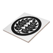 Umfassung des Stechpalmen-Blätter im Kreis Fliese (Seite)