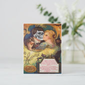 Umfassung Tod (Vintage Halloween-Karte) Postkarte (Stehend Vorderseite)