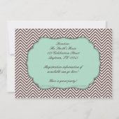 Umfrage bei grünen Mustern oder Perlen Einladung (Rückseite)