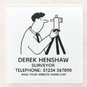 Umfrage und Umfrage Glasuntersetzer (Vorderseite)