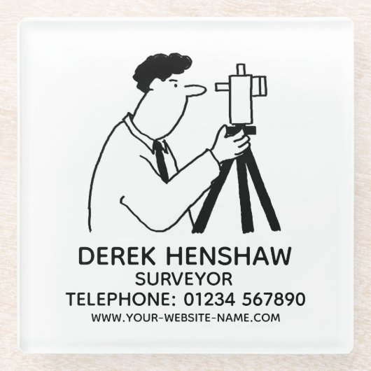 Umfrage und Umfrage Glasuntersetzer (Vorderseite)