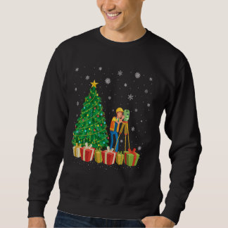 Umfrage Xmas Tree Lighting Weihnachtsmannmütze Sur Sweatshirt