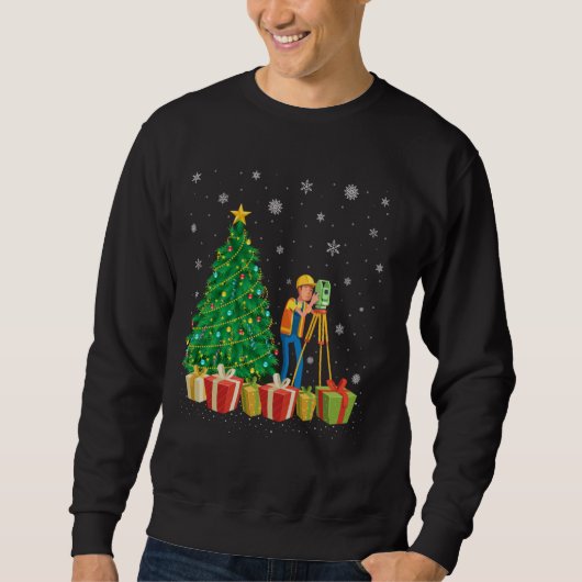 Umfrage Xmas Tree Lighting Weihnachtsmannmütze Sur Sweatshirt (Vorderseite)