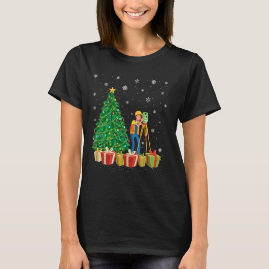 Umfrage Xmas Tree Lighting Weihnachtsmannmütze Sur T-Shirt (Vorderseite)