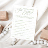 Umfrage zur Whimsical Sage Green Baby Dusche: Kart Einladung