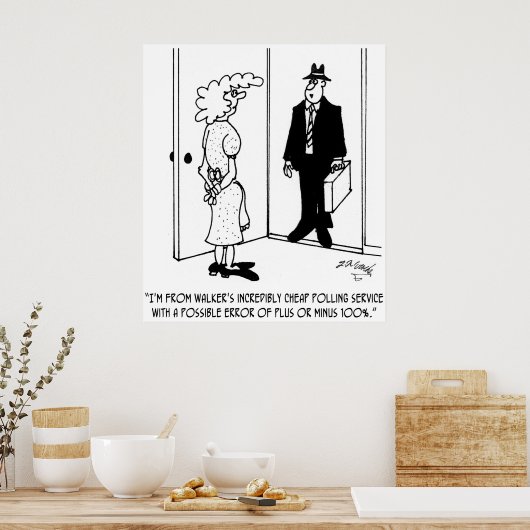 Umfragen mit möglichem Fehler von Plus oder Minus Poster (Küche)