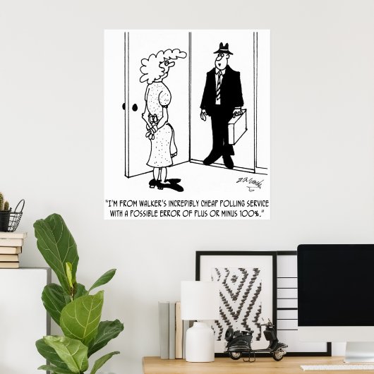 Umfragen mit möglichem Fehler von Plus oder Minus Poster (Heimbüro)