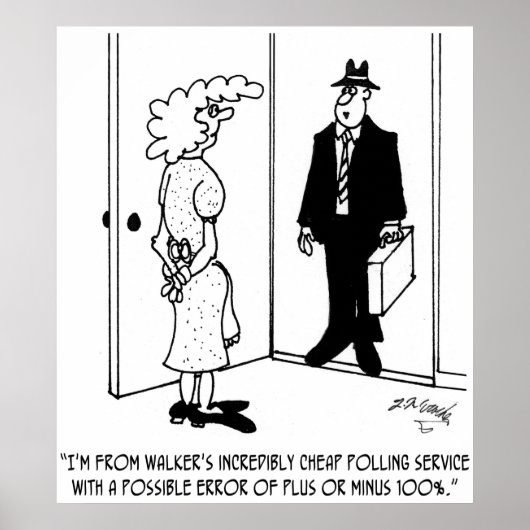 Umfragen mit möglichem Fehler von Plus oder Minus Poster (Vorne)