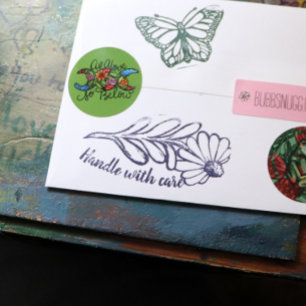 Umgang mit Care black mit Augen Susan Blume daisy Gummistempel