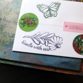 Umgang mit Care black mit Augen Susan Blume daisy  Gummistempel