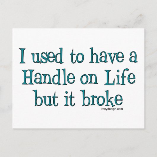 Umgang mit dem Life-Spaß Postkarte (Vorderseite)