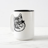 Umgang mit ihr Cat-Tasse Zweifarbige Tasse (Vorderseite Links)