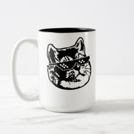 Umgang mit ihr Cat-Tasse Zweifarbige Tasse