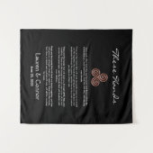 Umgang mit Spiral Celtic Knot Irish Wedding Vows Wandteppich (Vorderseite (Horizontal))